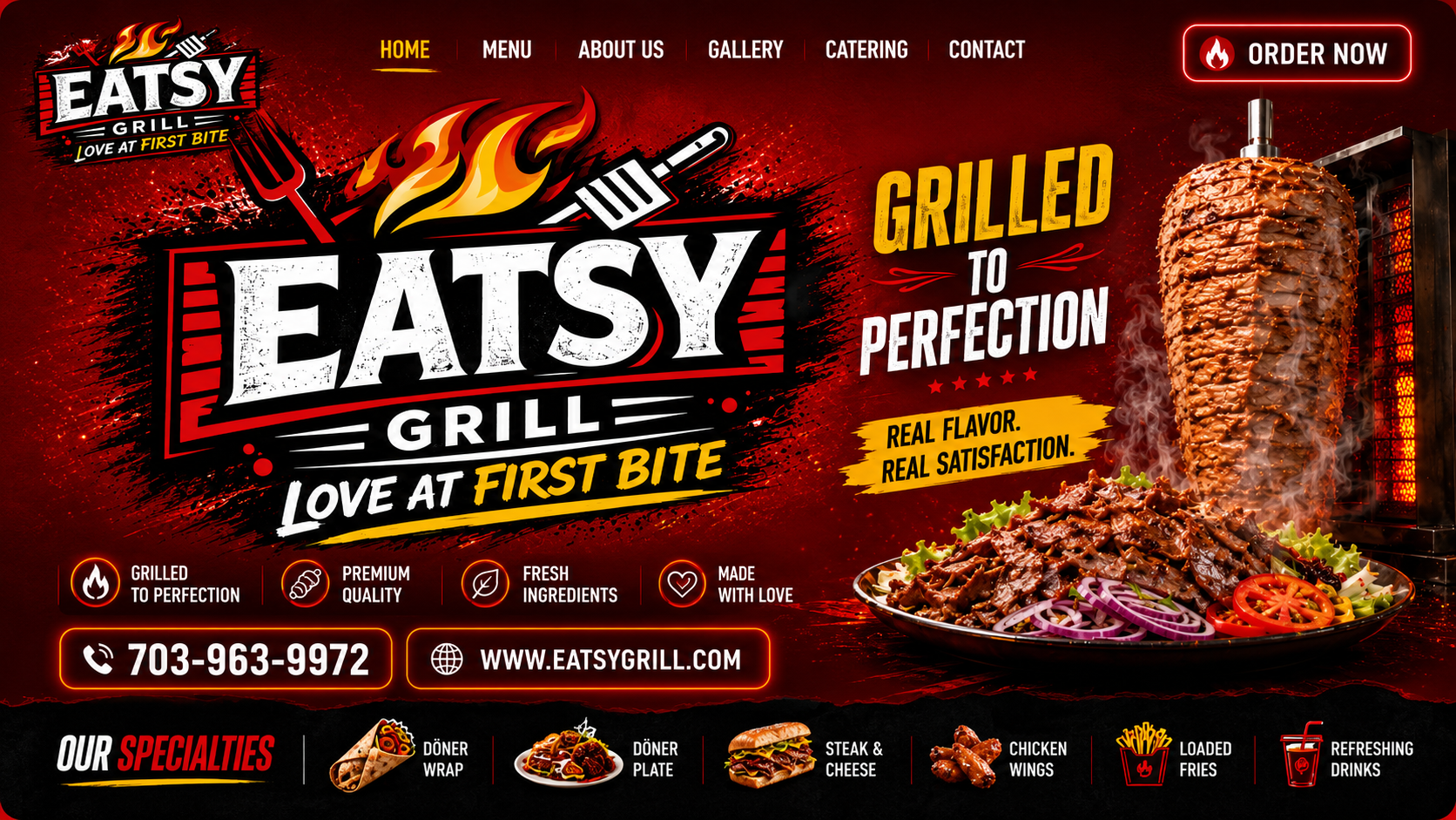 Eatsy Grill — Love at First Bite. Grilled to perfection.