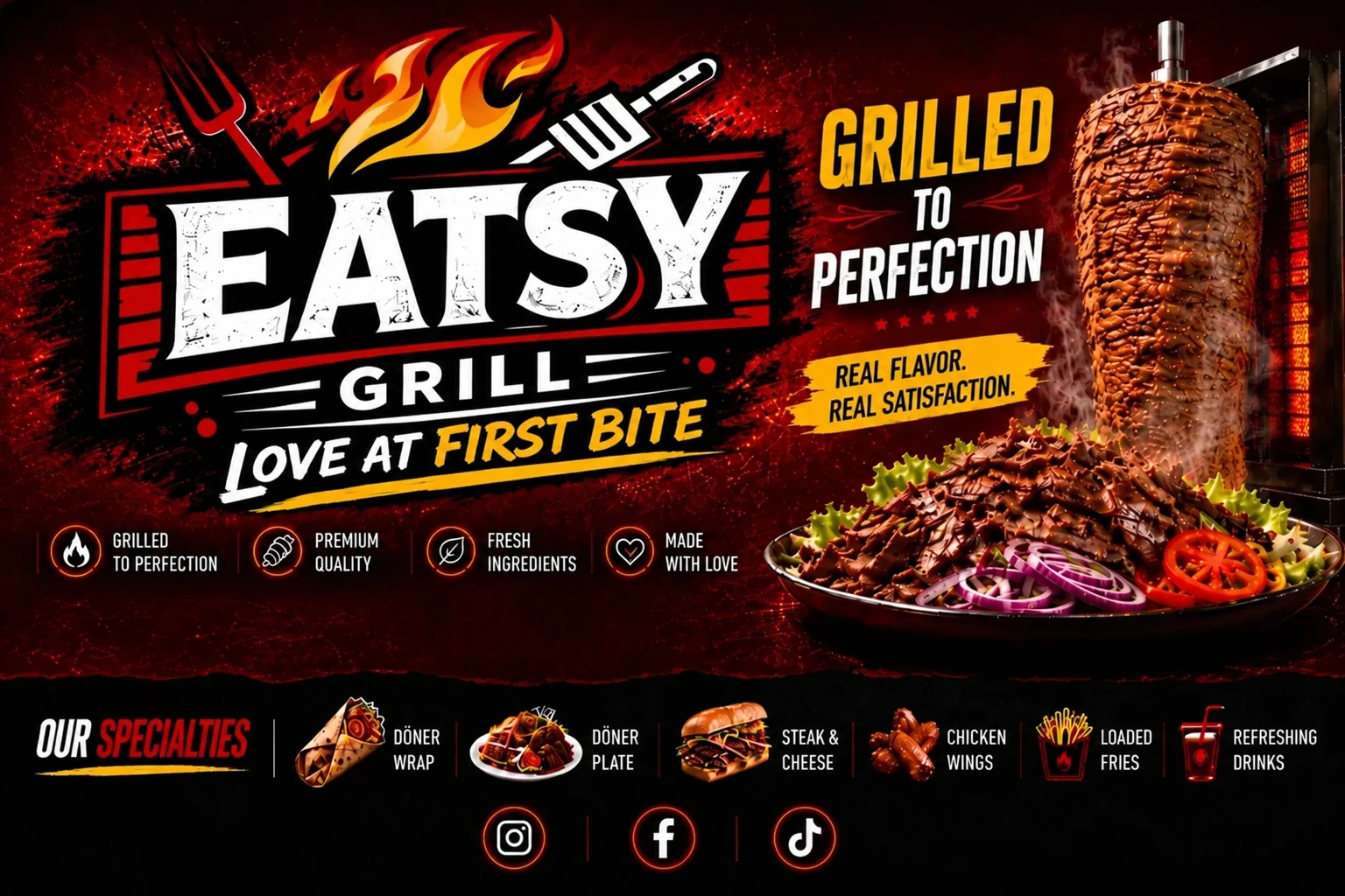 Eatsy Grill halal Turkish and American grill with kebab, wraps and burgers