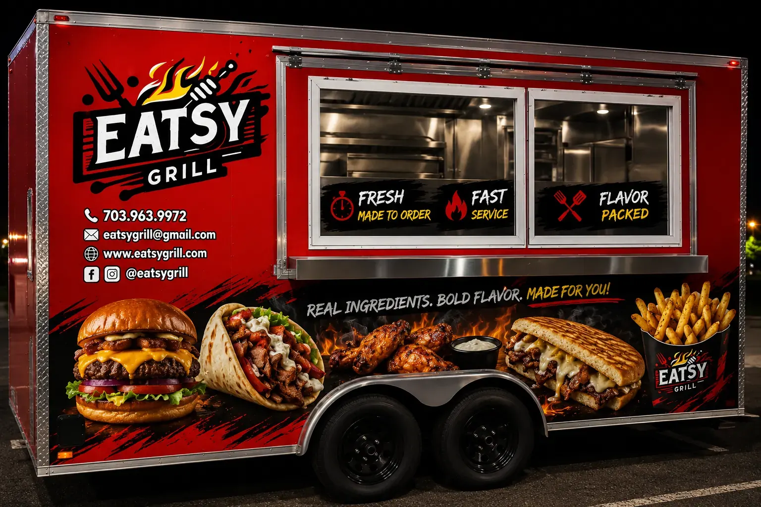 Halal catering from the Eatsy Grill food trailer for events in Southern Maryland and DC